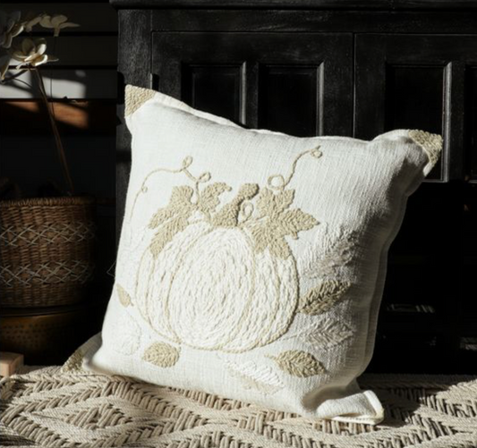 20X20 PUMPKIN PILLOW CORNER STITCHING