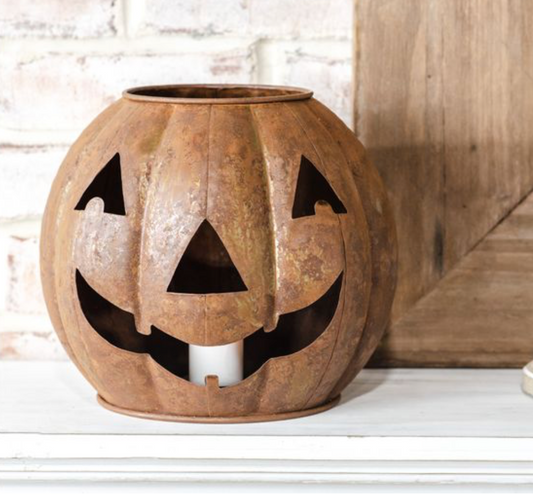 8.5" RUSTIC J-O-L CANDLEHOLDER
