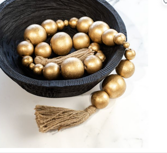 42" GOLD MULTI SIZE BALL GARLAND