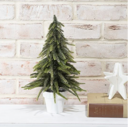 13" GOLD DUSTED TREE IN POT