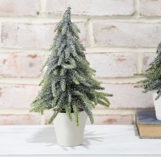10.25" GLITTER TREE IN POT