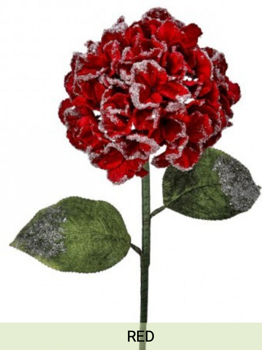 26"SNOW EDGED VELVET HYDRAGNEA STEM 