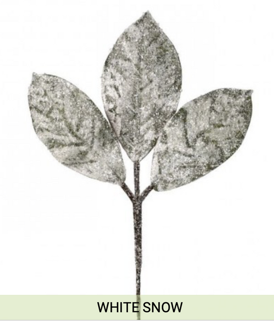 14"SNOW MAGNOLIA LEAF PICK 