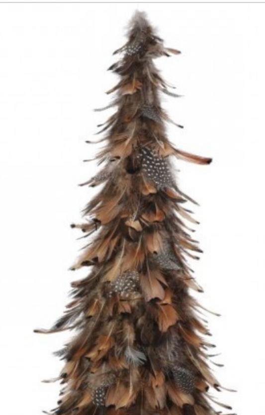 12" NATURAL FEATHER TREE 