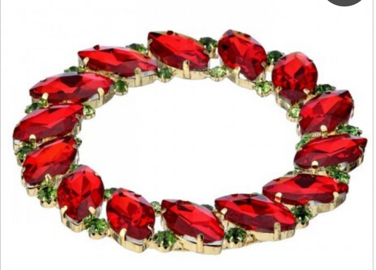 5" JEWEL CANDLE WREATH RING. 3.5"D 