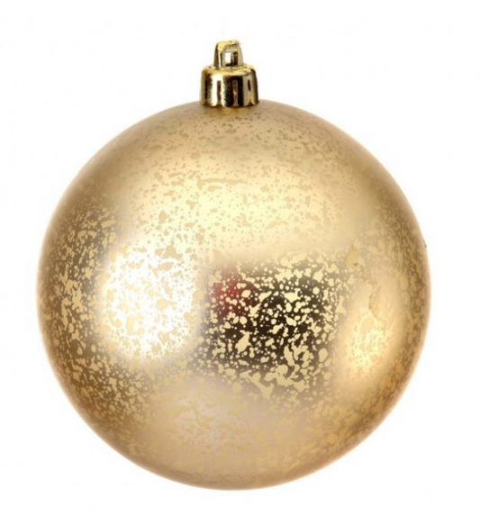 5.5"  MATT MERCURY BALL ORNAMENT 2 Pack, Champagne 