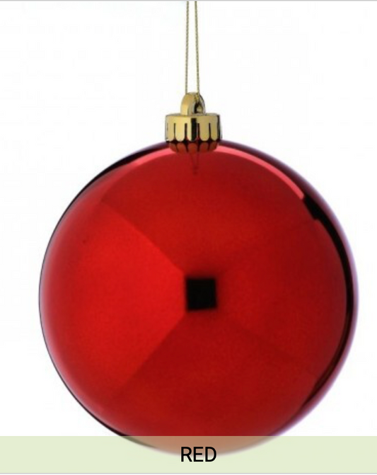 SHINY BALL 4" 4 pack, red