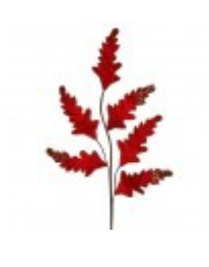 32" GLITTER VELVET ACANTHUS SPRAY 