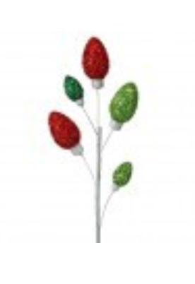 28" RETRO TINSEL BULB SPRAY