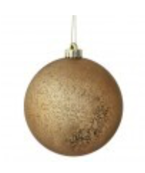5.5"  MATT MERCURY BALL ORNAMENT 2 Pack, Copper 