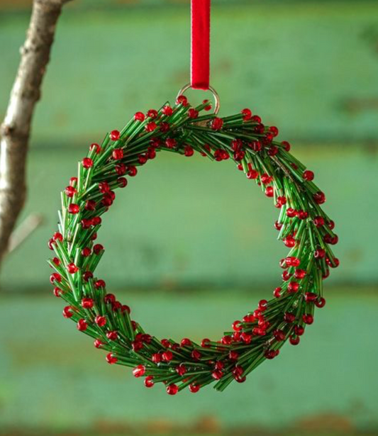 Beaded Wreath Ornament