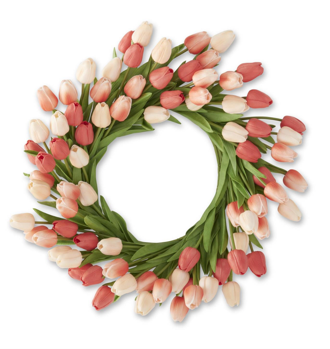 22" Real Touch Mini Tulip Wreath