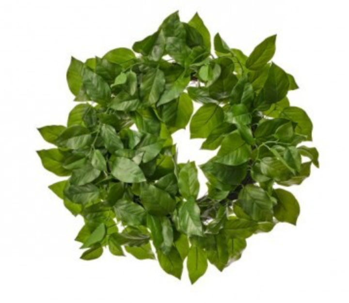 UV TREAT PE SALAL LEAF WREATH 24"