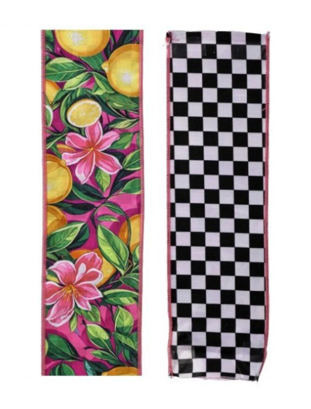 4"X10YD TROPICAL LEMON DUPION RIBBON