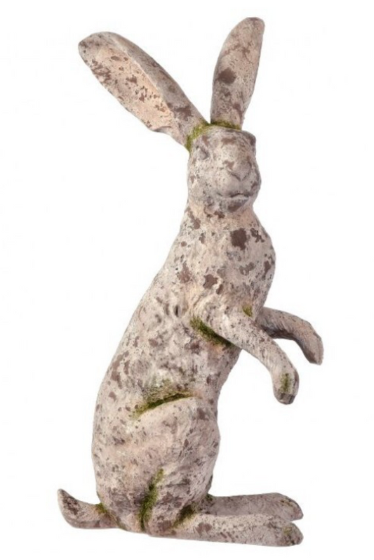 19" RESIN MOSSED BUNNY