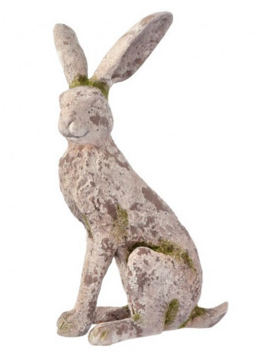 16" RESIN MOSSED BUNNY