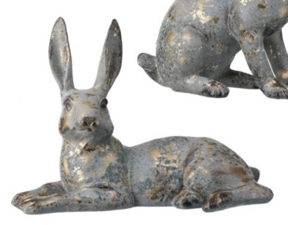 RESIN SIT/LAY RABBIT 11.5"