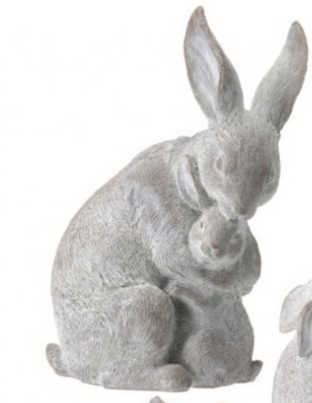 RESIN MOTHER & CHILD BUNNY