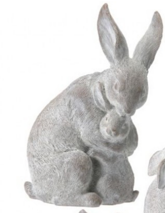 RESIN MOTHER & CHILD BUNNY