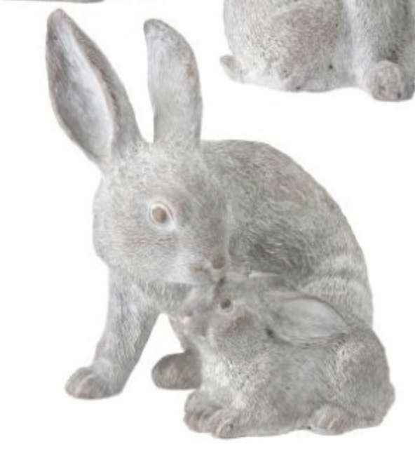 RESIN MOTHER & CHILD BUNNY