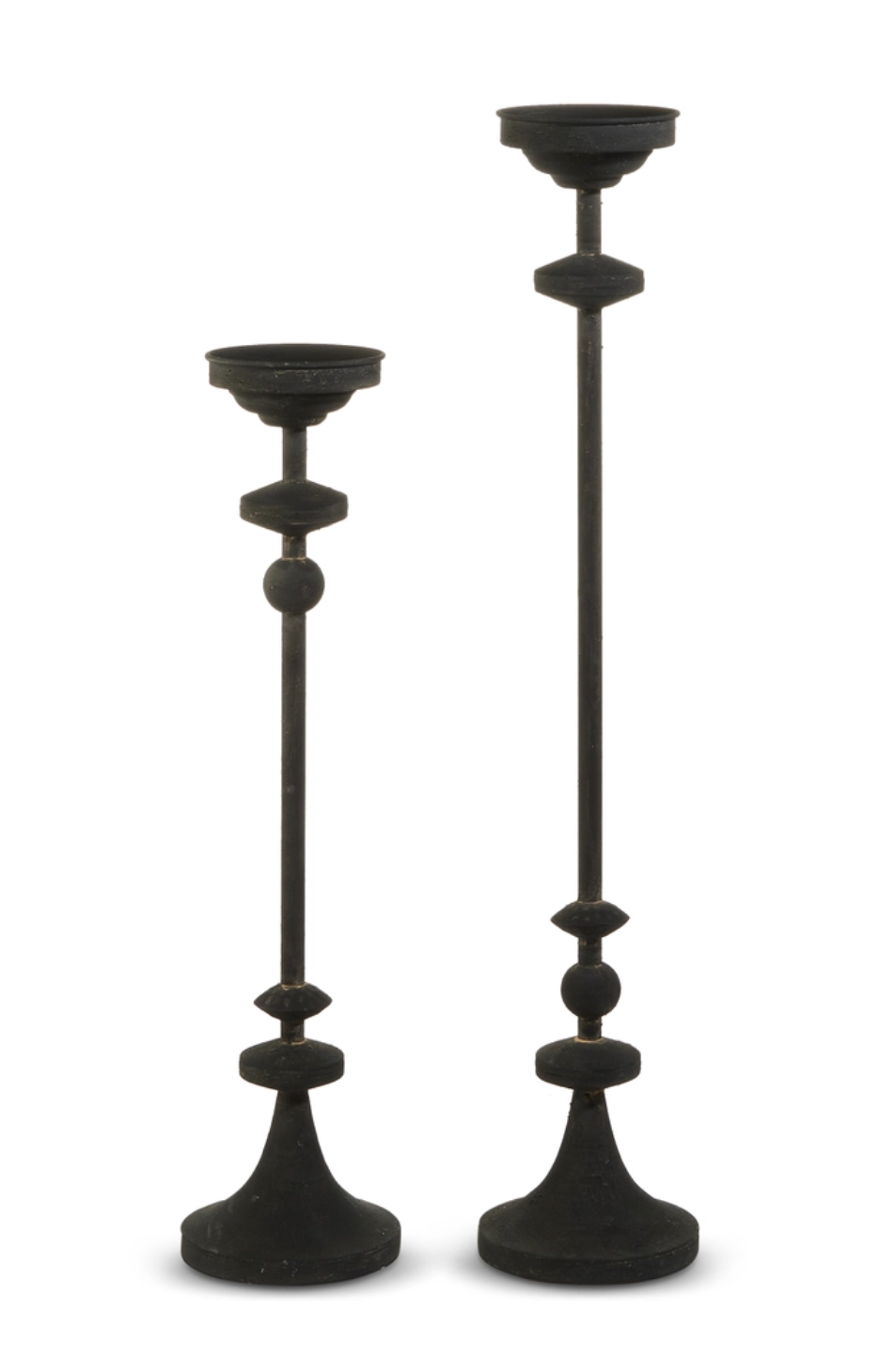 Iron Black Candle Holder
