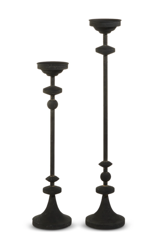 Iron Black Candle Holder