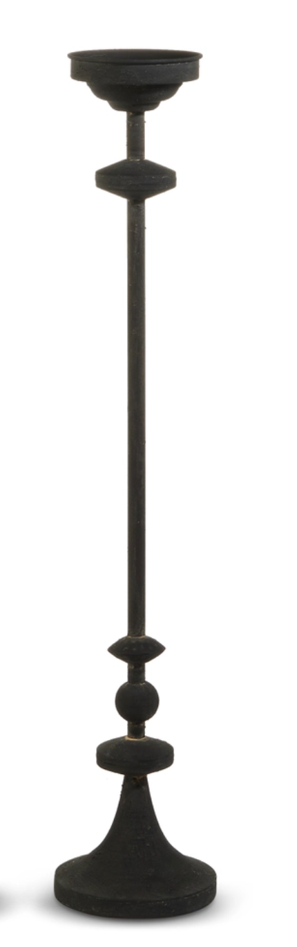 Iron Black Candle Holder