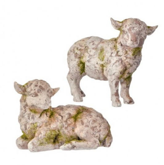 8.5" RESIN MOSSED SHEEP