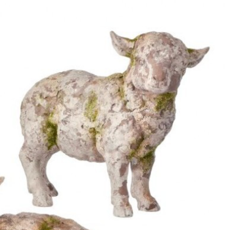 8.5" RESIN MOSSED SHEEP
