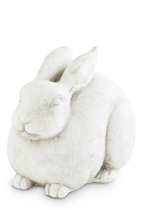 White Resin Rabbits