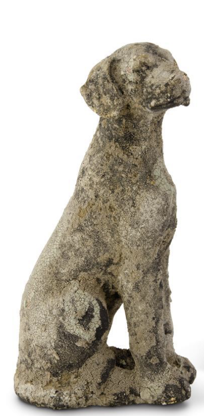 WEATHERED STONE DOGS