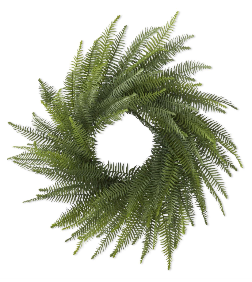 36" FERN WREATH ON VINE BASE
