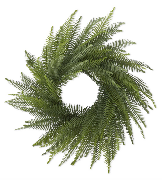 36" FERN WREATH ON VINE BASE