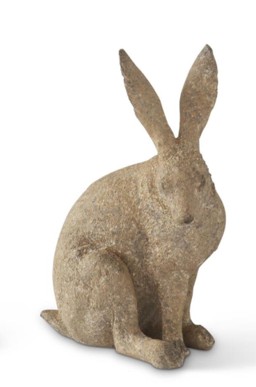 Weathered Gold Speckled Resin Garden Rabbit