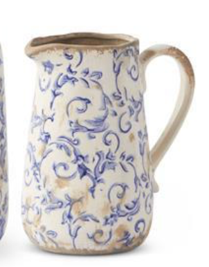VINTAGE BLUE & WHITE CERAMIC VASES