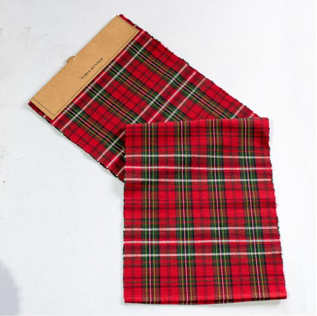 72" HOLIDAY PLAID TABLE RUNNER