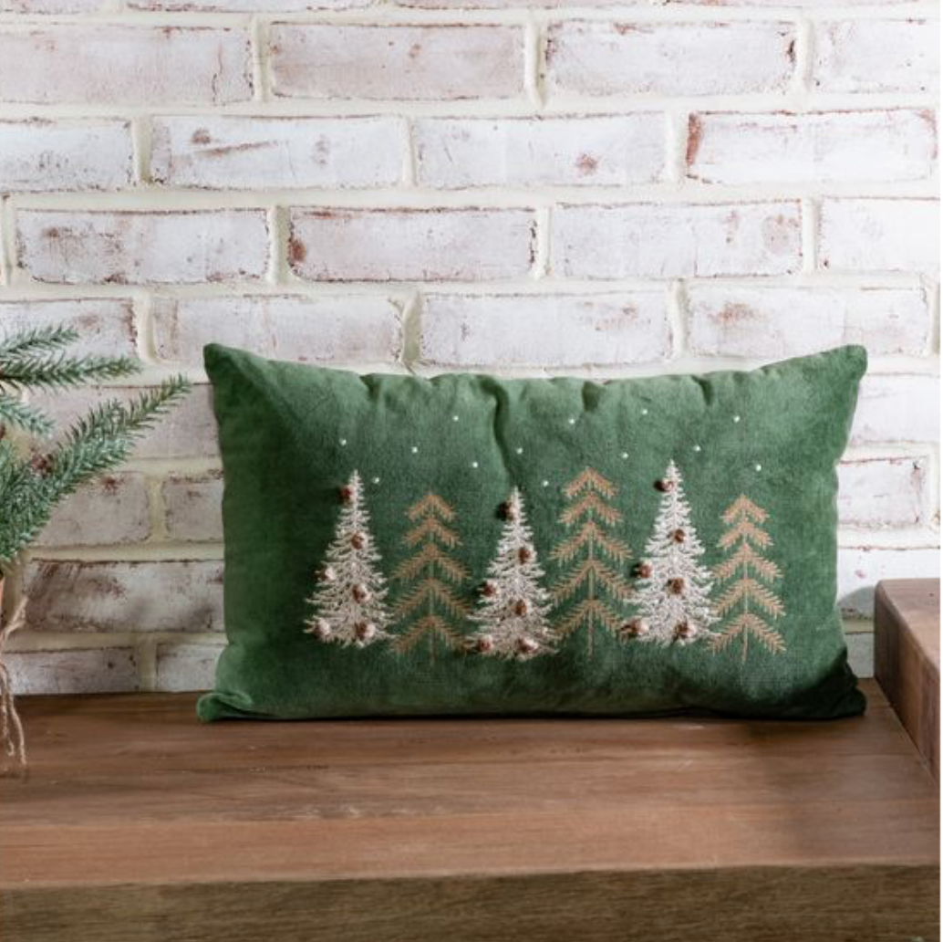 12" X 20" VELVET PINES PILLOW