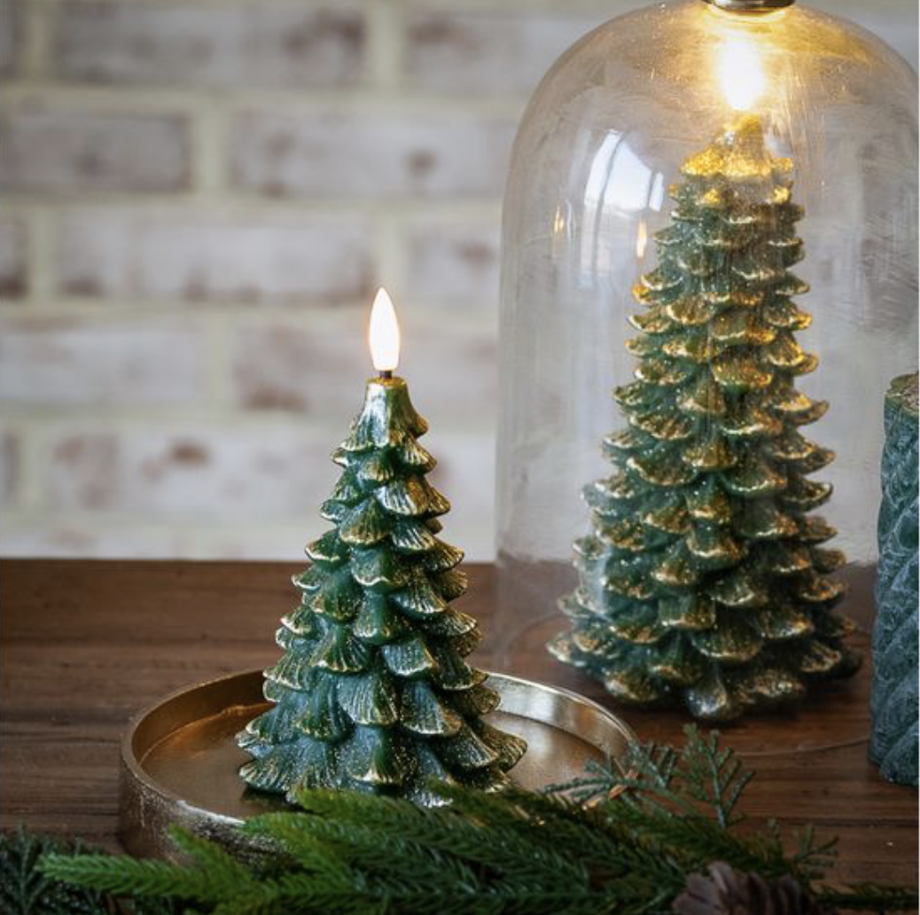 LED GREEN TREE CANDLE