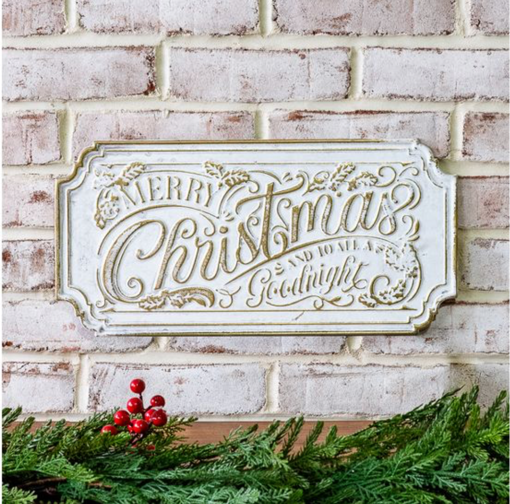 17" MERRY CHRISTMAS TO ALL SIGN