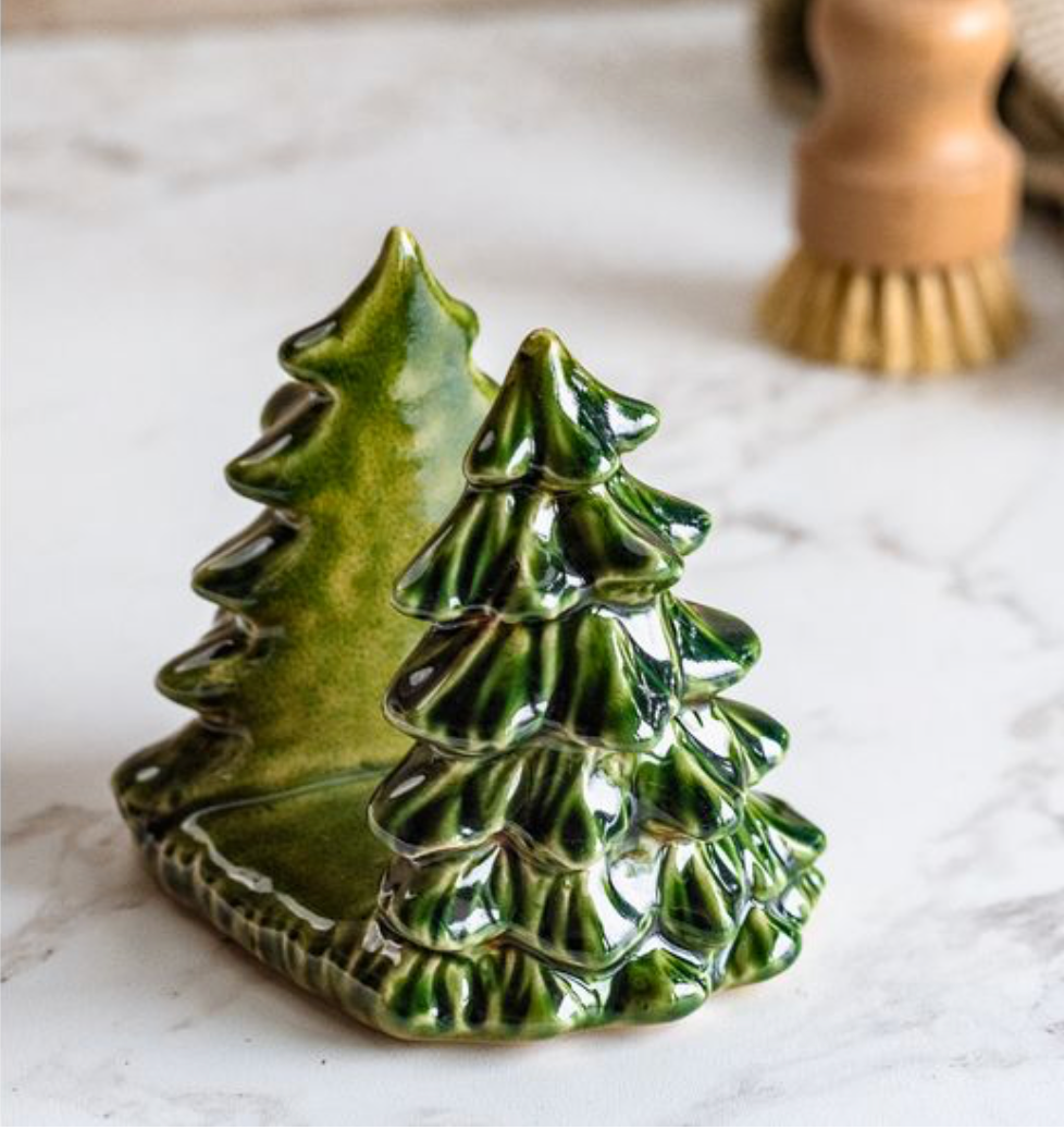 EVERGREEN TREE SPONGE HOLDER