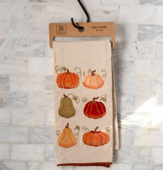 Autumn Pumpkin Dish Towel