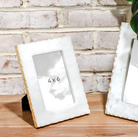 Gold Foil Edge Marble Photo Frame