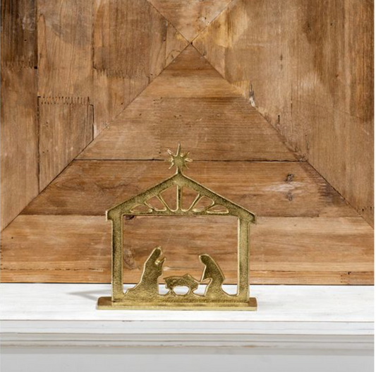 GOLD TABLE TOP NATIVITY