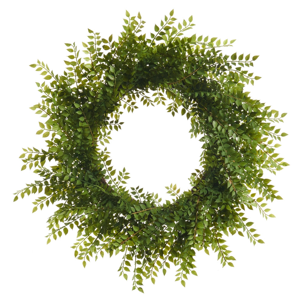 26" Green Ruscus Wreath