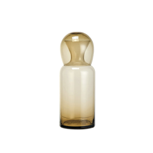 16 oz. Glass Carafe w/ 12 oz. Drinking Glass, Amber Color, Set of 2
