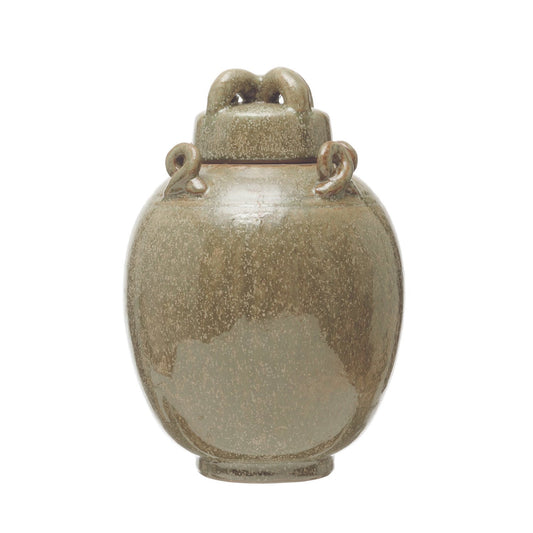 Decorative Stoneware Cachepot (Each One Will Vary)