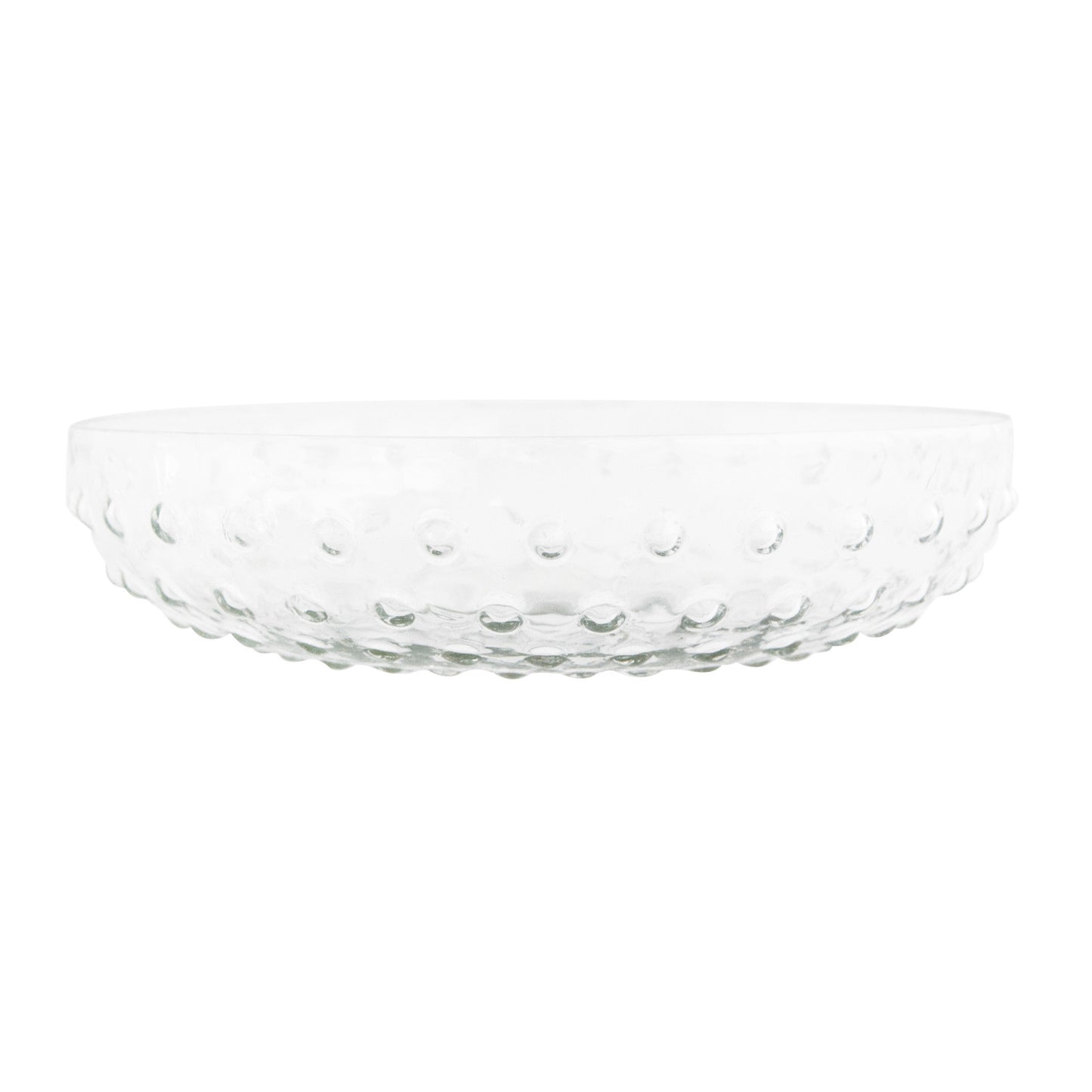4.5 Quart Recycled Glass Hobnail Serving Bowl