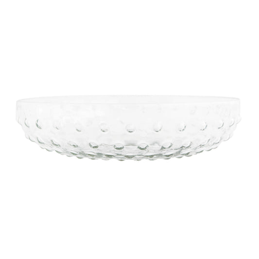 4.5 Quart Recycled Glass Hobnail Serving Bowl